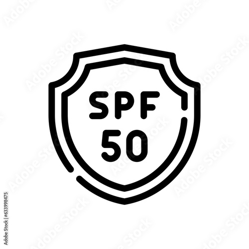 spf 50 line icon