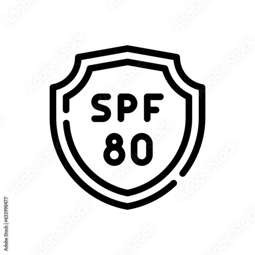 spf 80 line icon