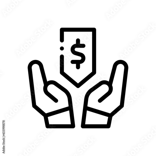 money cash line icon