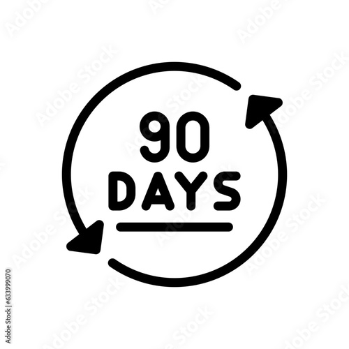 90 days glyph icon