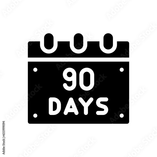 90 days glyph icon