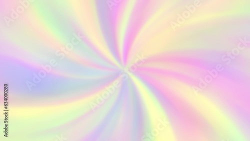 Pastel iridescent radial rays gradient background for web banner, cover, presentation. Shiny yellow light green soft pink sky blue lavender blurry texture. Satisfying unicorn rainbow color transitions