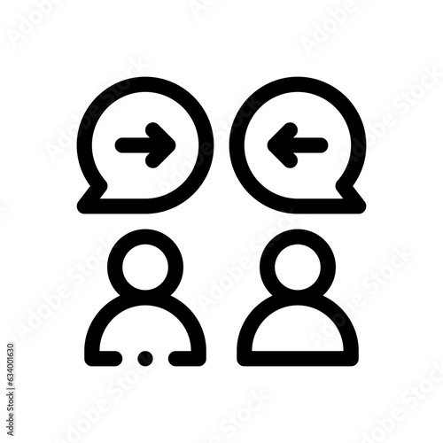 conflict of interest line icon