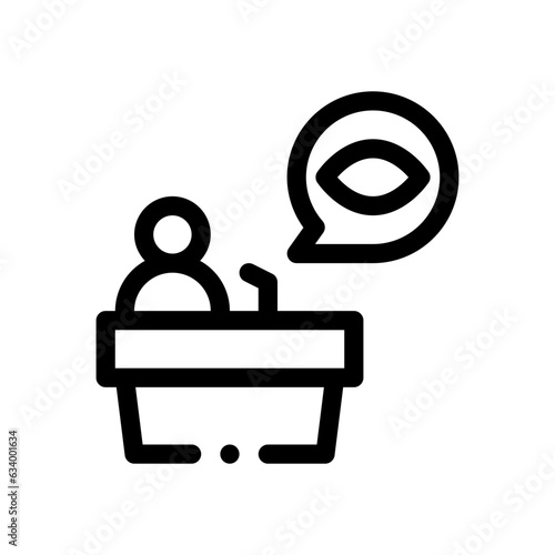 in person line icon