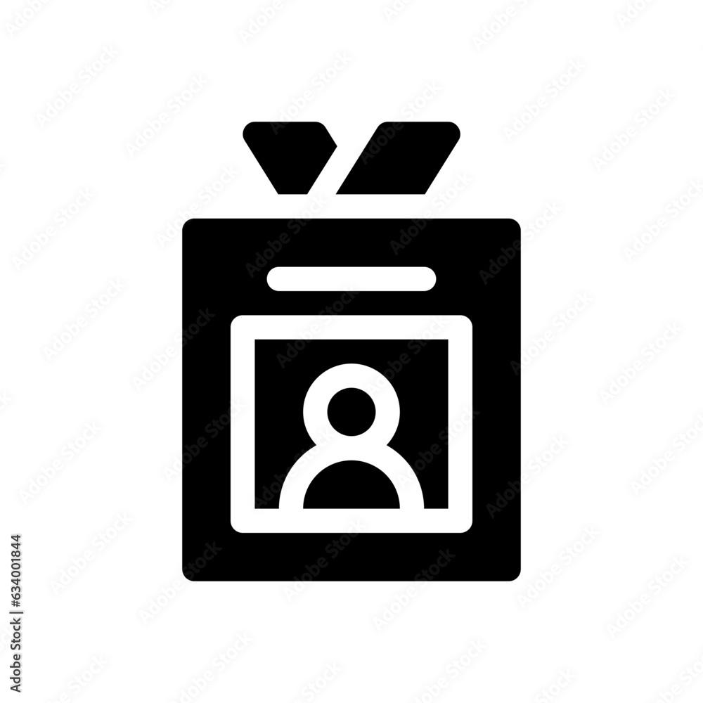 id card glyph icon id card glyph icon