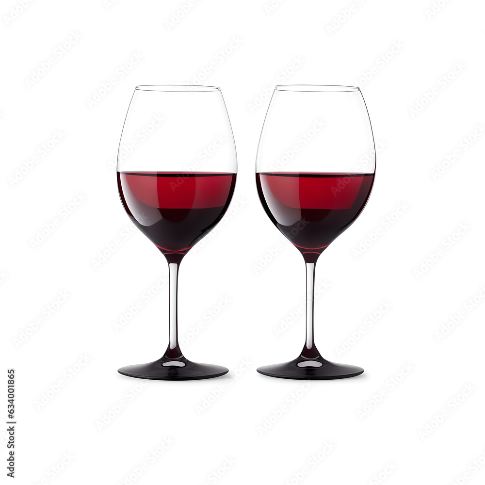 Glass wine goblet with red liquid with it. Alcoholic drink, wine. Digital illustration isolated on a white background. Set of red black wine glasses. Couple of red wine glass. Glass wine goblet with red liquid with it. Alcoholic drink, wine. Digital illustration isolated on a white background. Set of red black wine glasses. Couple of red wine glass.