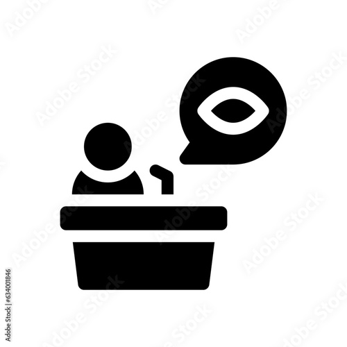 in person glyph icon