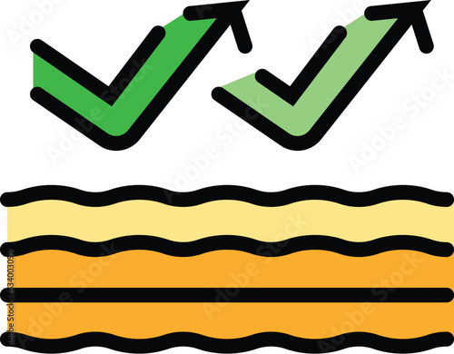 Cream care icon outline vector. Medical collagen. Facial acne color flat