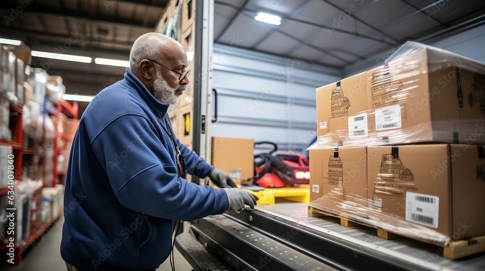Handling with care: Loading delicate items onto the truck Handling with care: Loading delicate items onto the truck