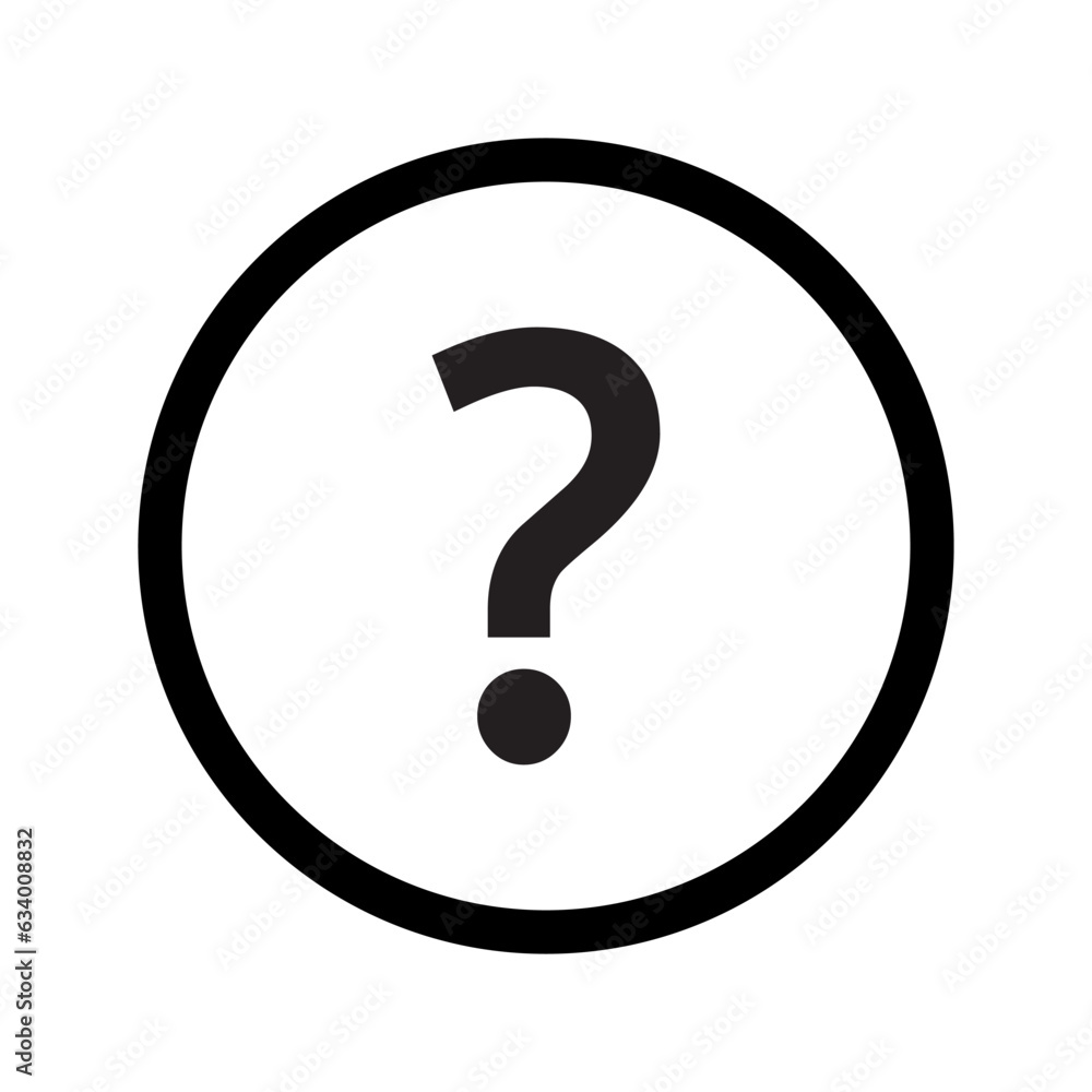 Question Mark Icon Vector isolated in white background Question Mark Icon Vector isolated in white background
