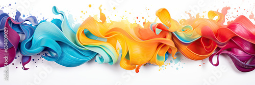 Colorful liquid rainbow representing the color spectrum