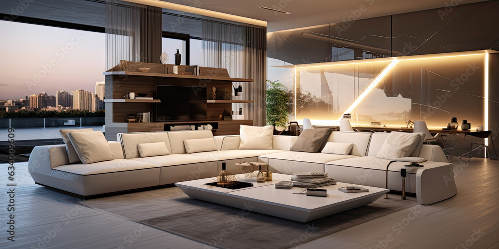 modern living room design in a connected smart home modern living room design in a connected smart home