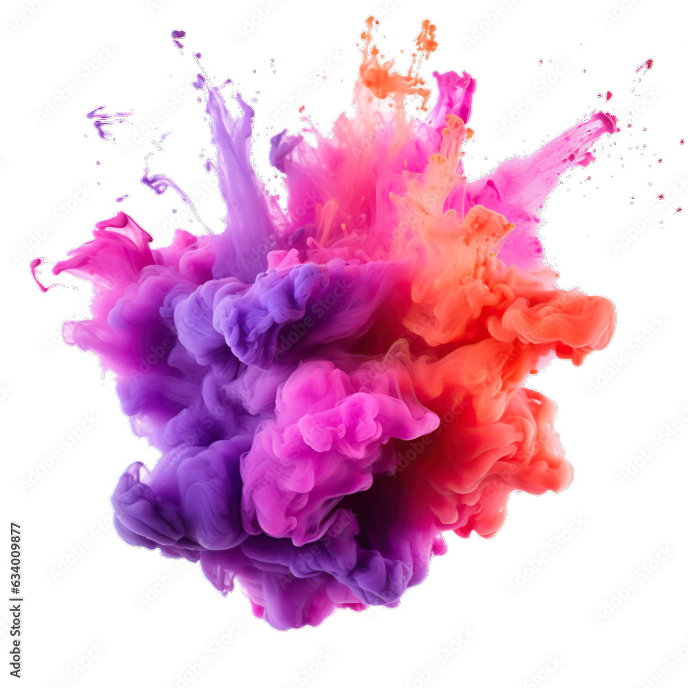 Fototapeta premium Color explosion. Pink purple