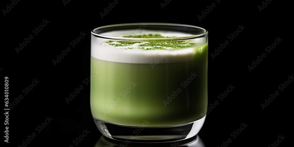AI Generated. AI Generative. Japanese asian food cup matcha latte art on simple background. Graphic Art AI Generated. AI Generative. Japanese asian food cup matcha latte art on simple background. Graphic Art