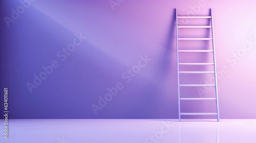 Abstract luxury background  Minimalistic purple architectural background with ladder  Modern futuristic design for poster  cover  branding  product showcase  AI Generated.