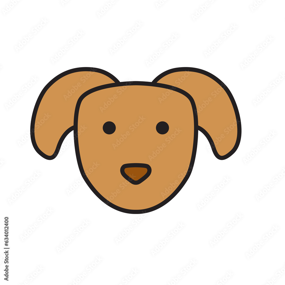 dog head cartoon dog head cartoon