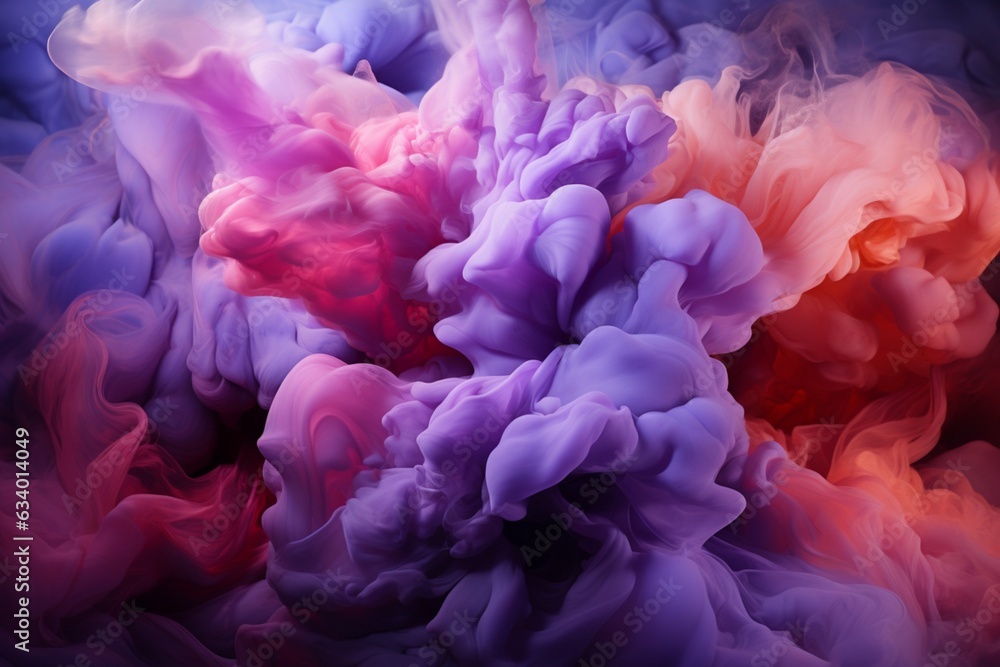 Palette of purples blends in abstract, casting an enchanting aura with diverse hues Generative AI