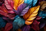 Tropical leaves backdrop blends gradients, creating a vibrant, natureinspired color spectrum Generative AI