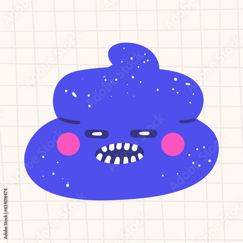 Cute mood poop icon.