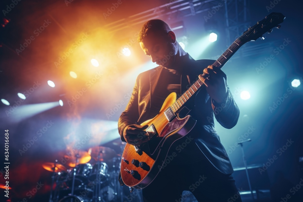 Fototapeta premium Guitarist on stage
