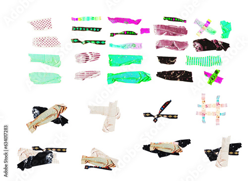 tape decorative element with different textures