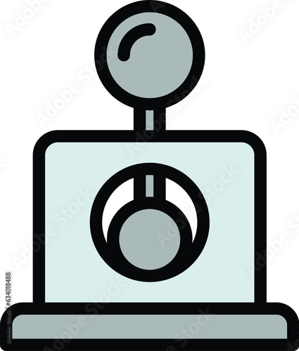 Stand cigar cutter icon outline vector. Smoke filter. Smoker health color flat