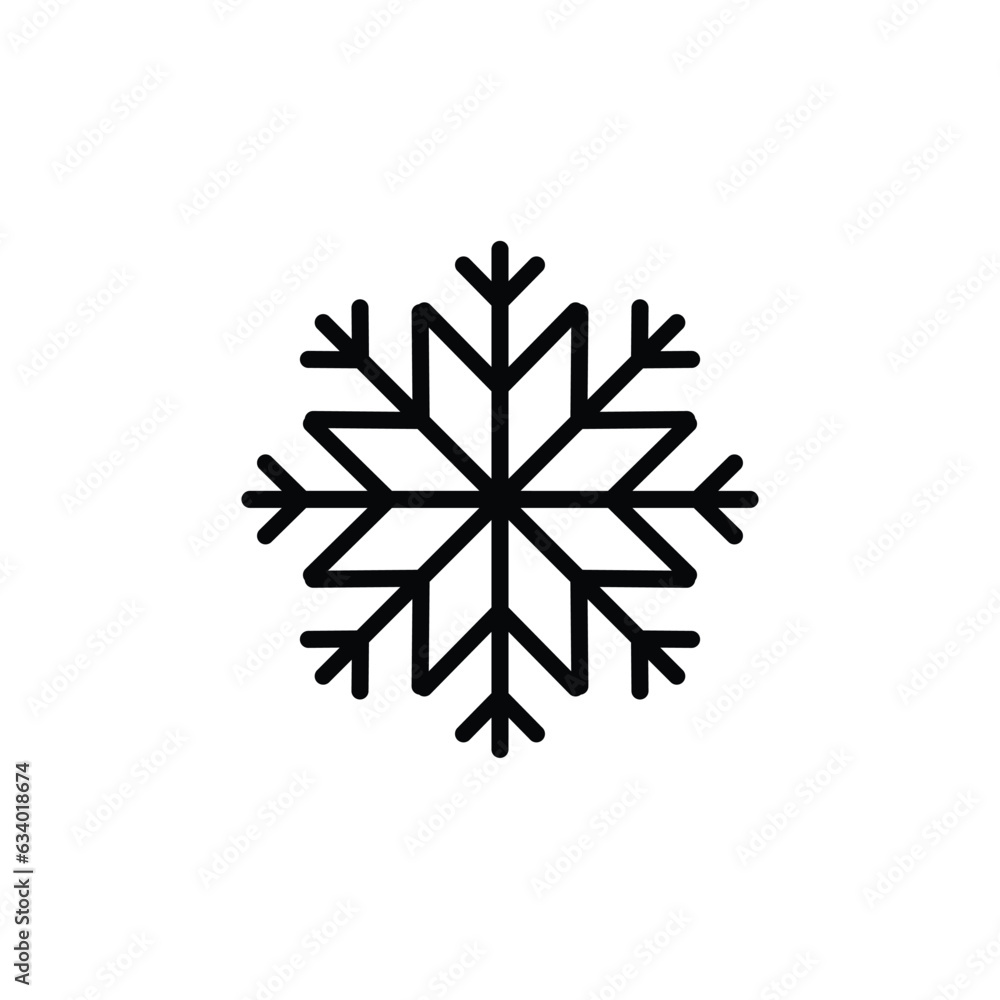 Snowflake Icon. Ice, Cold. Frozen Symbol for Design and Websites, Presentation or Mobile Application. Snowflake Icon. Ice, Cold. Frozen Symbol for Design and Websites, Presentation or Mobile Application.