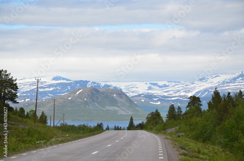 road to the mountains in Abisko Sweden photo