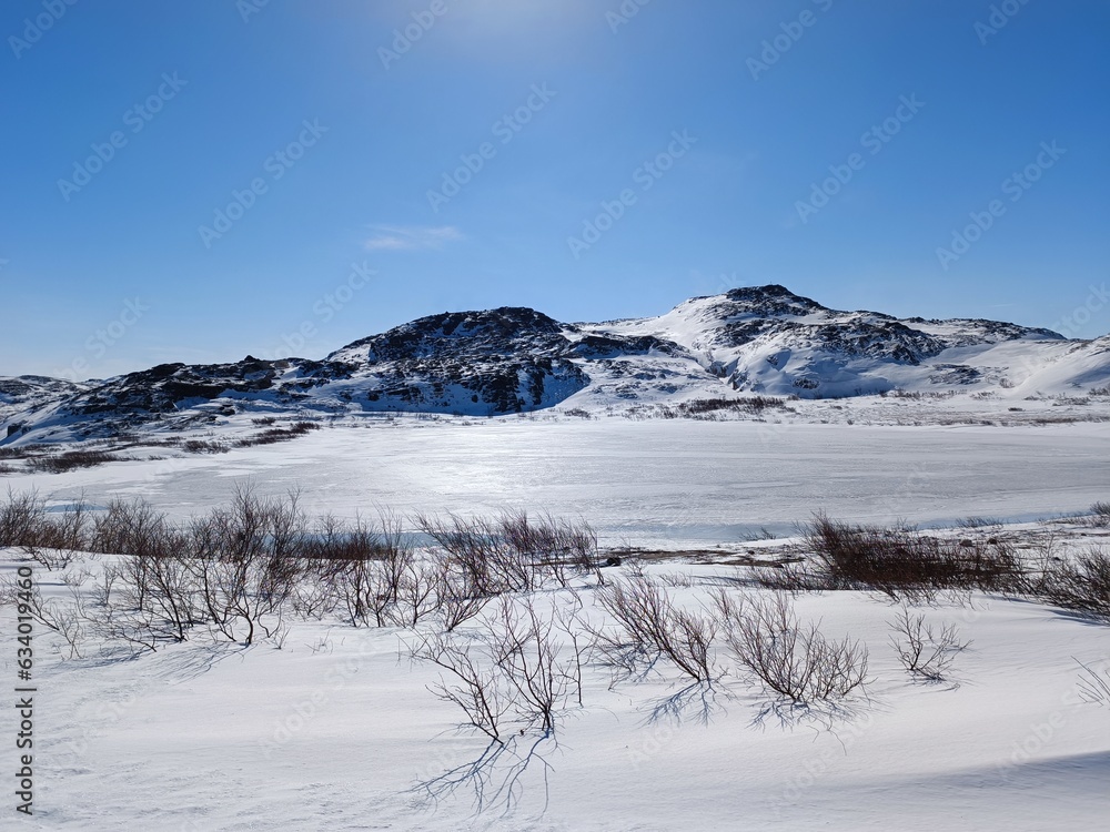 winter landscape, beyond the Arctic Circle