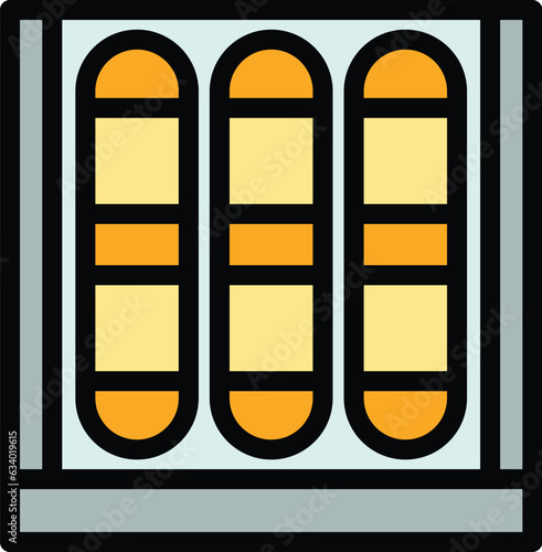 Cigar box icon outline vector. Cigarette smoke. Pipe health color flat