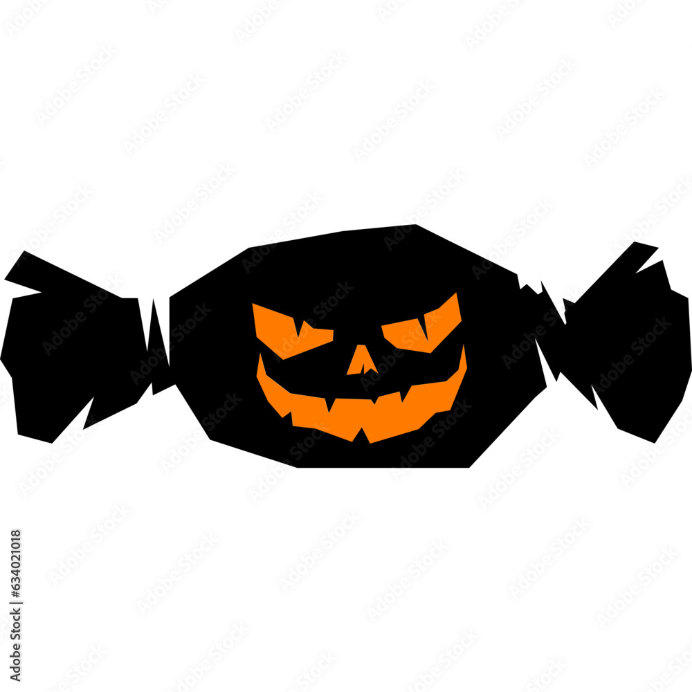 Fototapeta premium halloween candy silhouette