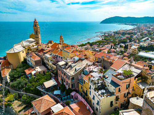 Fototapeta Naklejka Na Ścianę i Meble -  The village of Cervo on the Italian Riviera, Liguria, Italy
