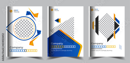 Corporate modern company annual report, business brochure cover or book cover design