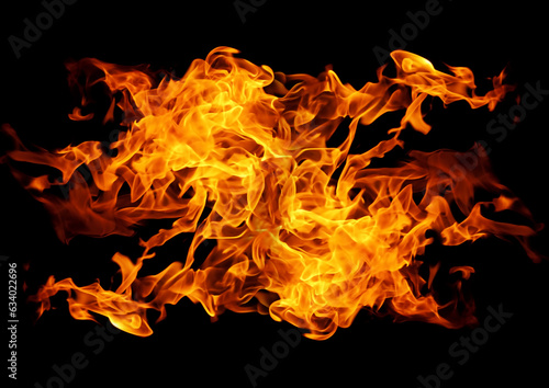 3d illustration of fire flames burning in energy concept © k_yu