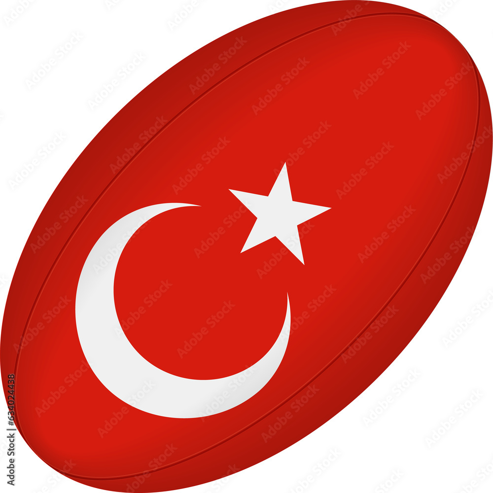 Obraz premium Turkey rugby ball.
