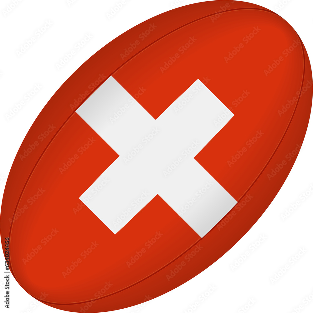 Fototapeta premium Switzerland rugby ball.