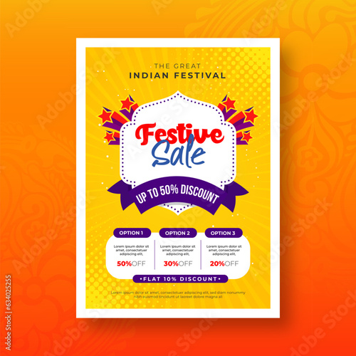 Diwali Festival Offer Poster Design Background Template Vector Illustration, Festival Offer Poster Design Template