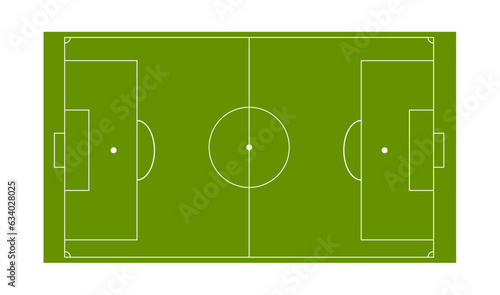 Soccer, european football field in different point of perspective view, Isolated vector illustration, soccer green field for game