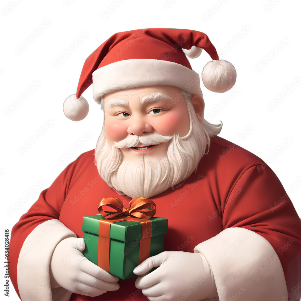 PNG isolated Santa Claus happy smile holding presents Christmas transparent on white background ai genetated PNG isolated Santa Claus happy smile holding presents Christmas transparent on white background ai genetated
