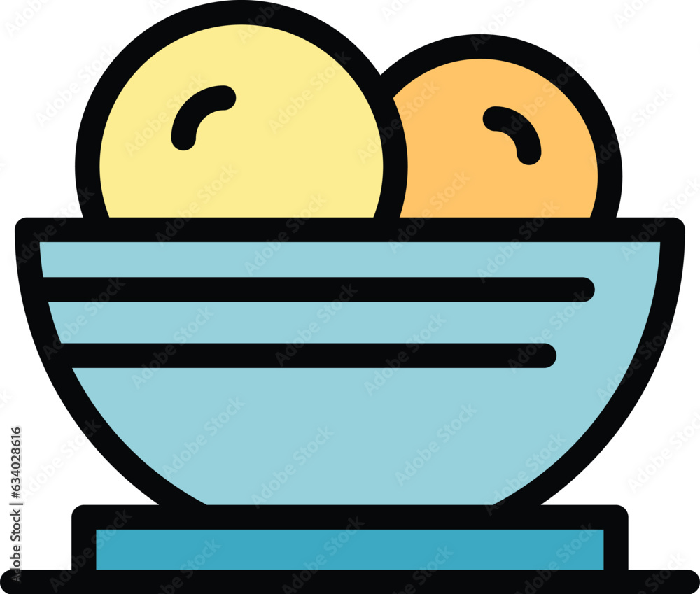 Cereal granola icon outline vector. Breakfast milk. Muesli eating color flat Cereal granola icon outline vector. Breakfast milk. Muesli eating color flat