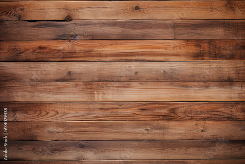 Texture of brown smooth boards. Horizontal photo of oak planks.