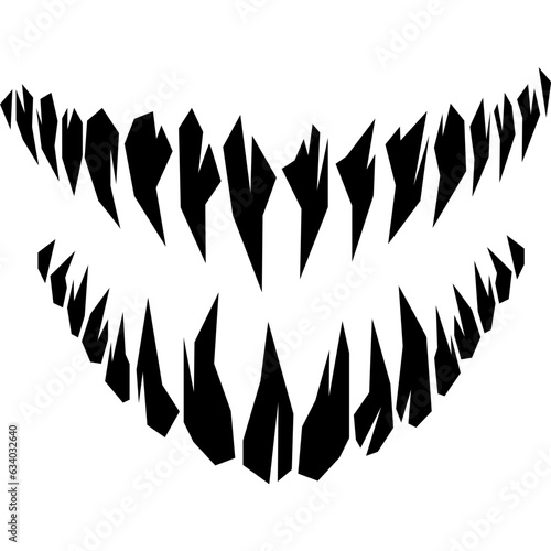 horror monster fangs teeth clip art
