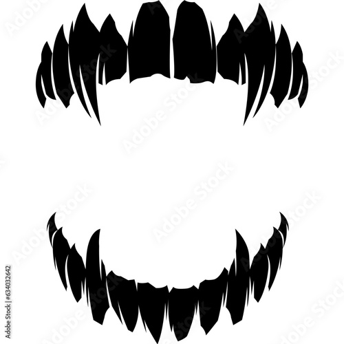 scary horror vampire fangs teeth clip art
