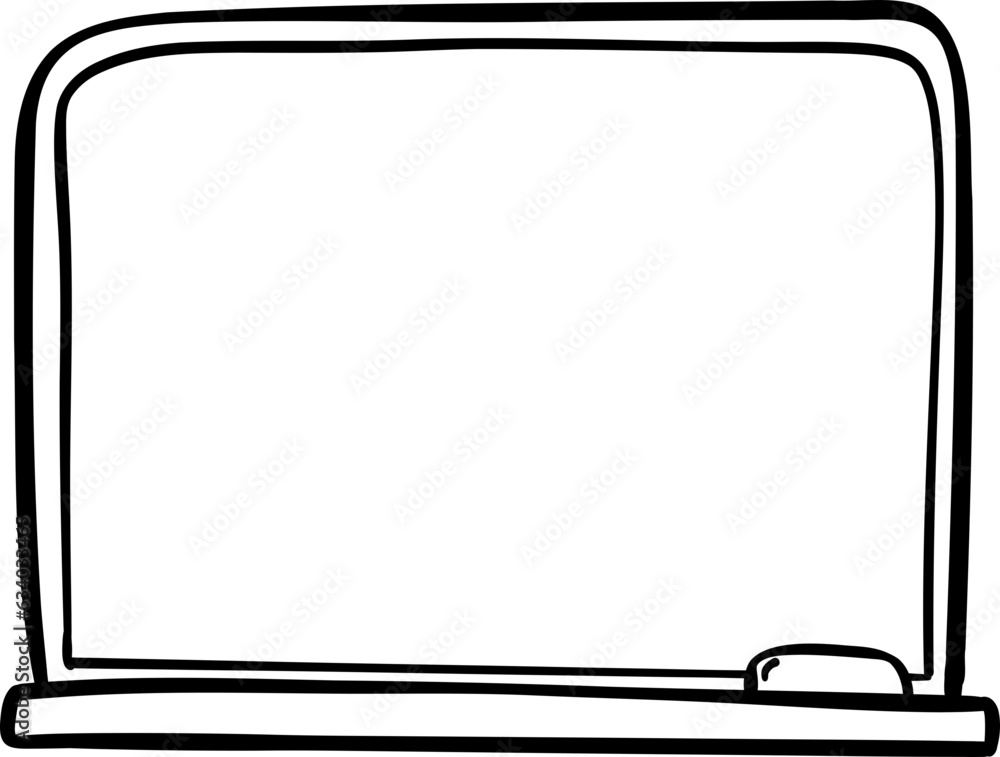 Cute Doodle board ABC Back to School Planner Icon. Stationery Supplies