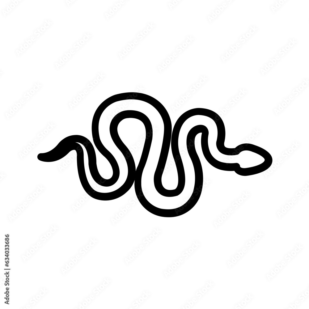 Black line icon for Slither Black line icon for Slither