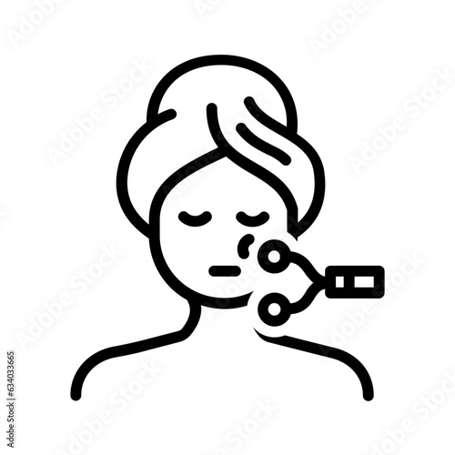Black line icon for Cosmetologist