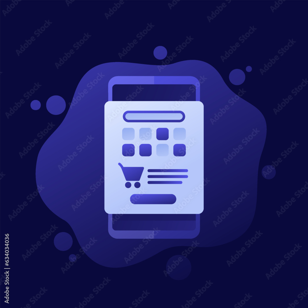 marketplace icon with a phone, vector design marketplace icon with a phone, vector design