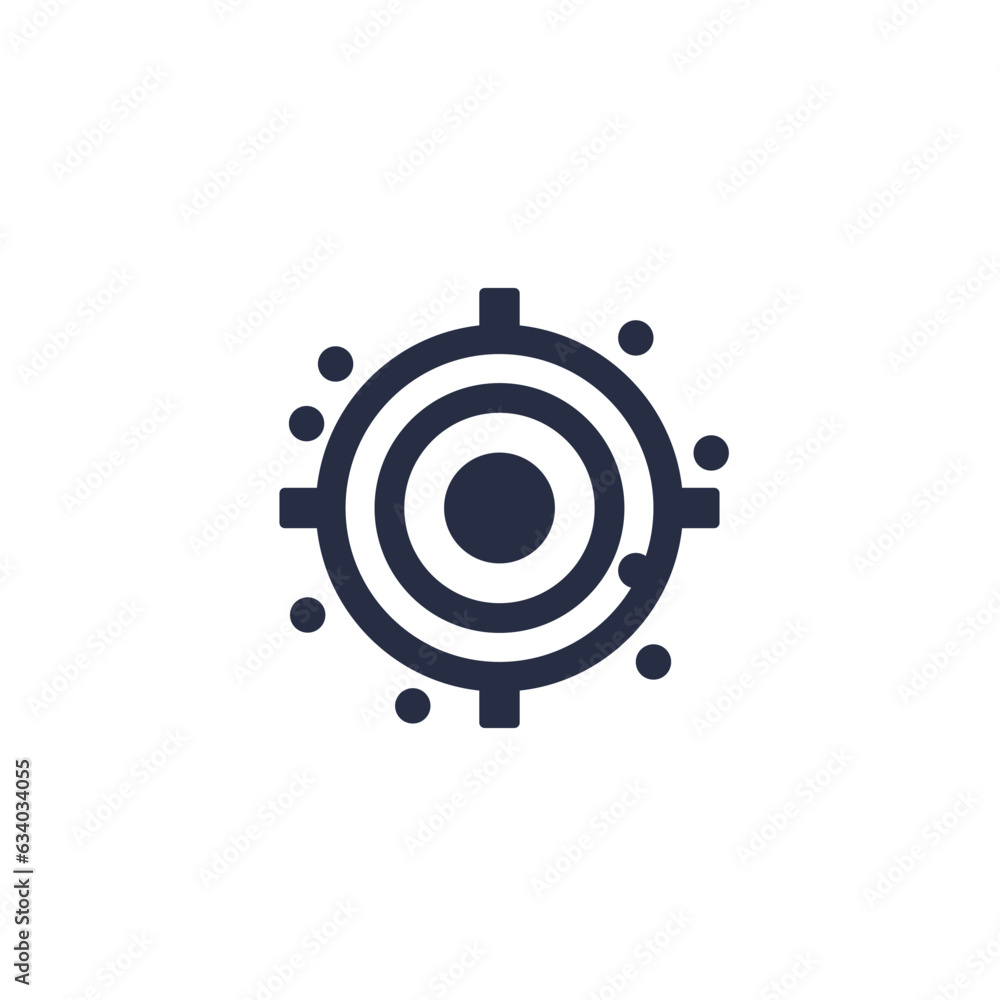 missed target icon, vector pictogram missed target icon, vector pictogram