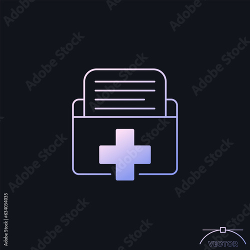 medical history or patient file vector icon