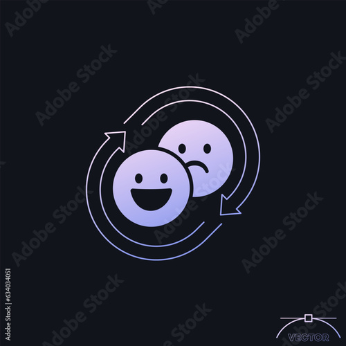 mood swings icon with a gradient